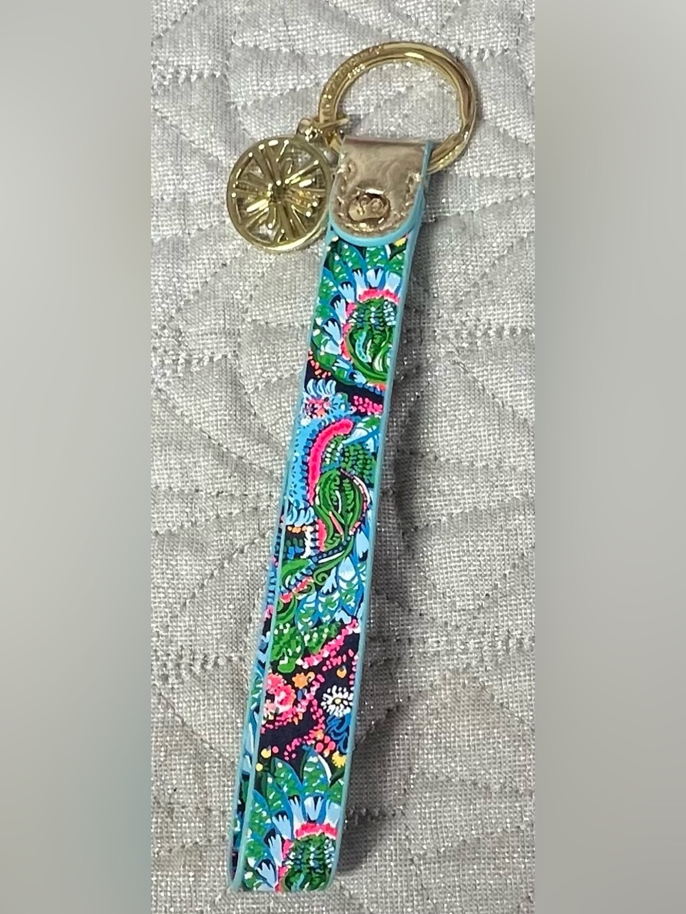 Lilly Pulitzer Leatherette Strap Keychain Take Me To The Sea